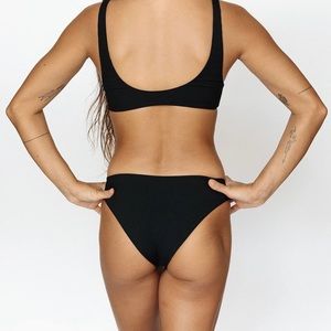 MAI UNDERWEAR Bonita Bottoms - Black Boa (Medium)